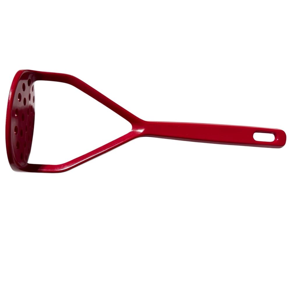 Ekco Red Potato Masher Taiwan Plastic Kitchen Utensil Vintage Hand Masher